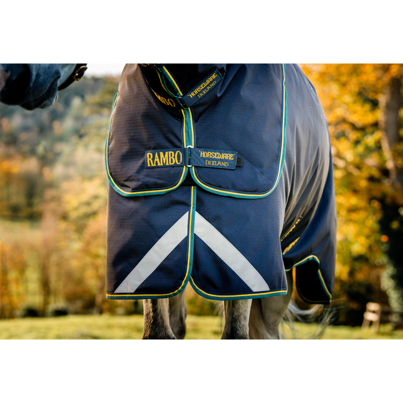Horseware Rambo Duo Force 2.0 Turnout Rug Bundle - Navy/Teal-5